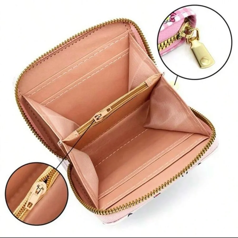 Hello Kitty fashion Wallet coin card round zip wallet Bag Cartoon Cat Cute New